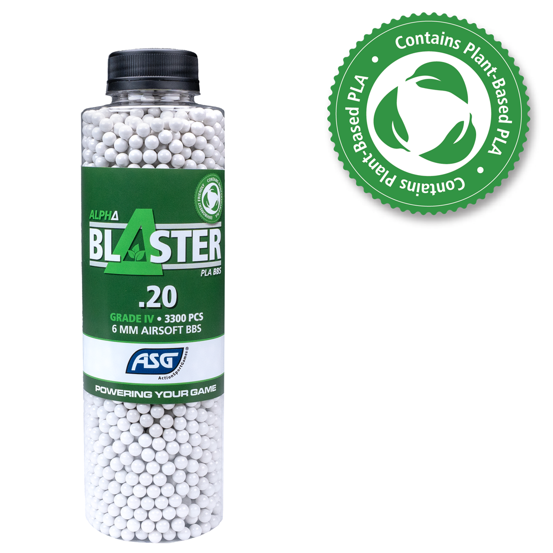 ASG Alpha Blaster Bio PLA BB’s 0.20g 3300 Bottle