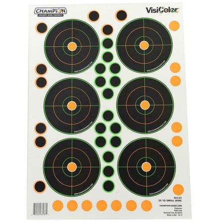 Champion Visicolor Adhesive 25 Yard Reactive Shooting Targets