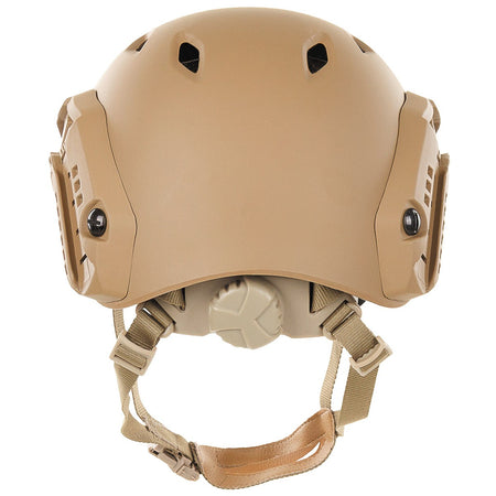 MFH FAST Airsoft Helmet Paratroopers Style Rails Lightweight ABS Coyote
