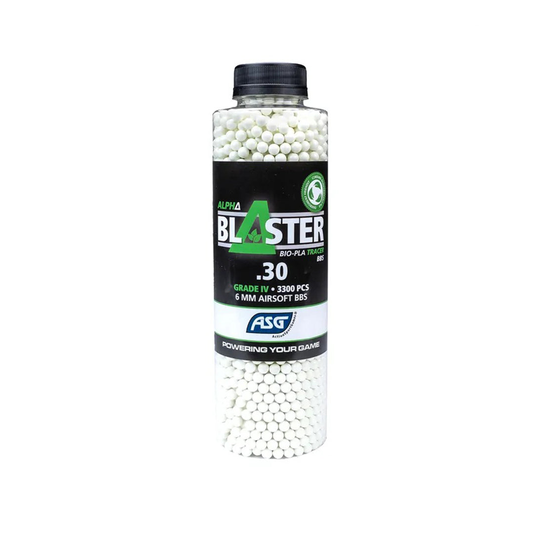 ASG Alpha Blaster PLA Green Tracer BBs 0.30g 3300 1 X Bottle