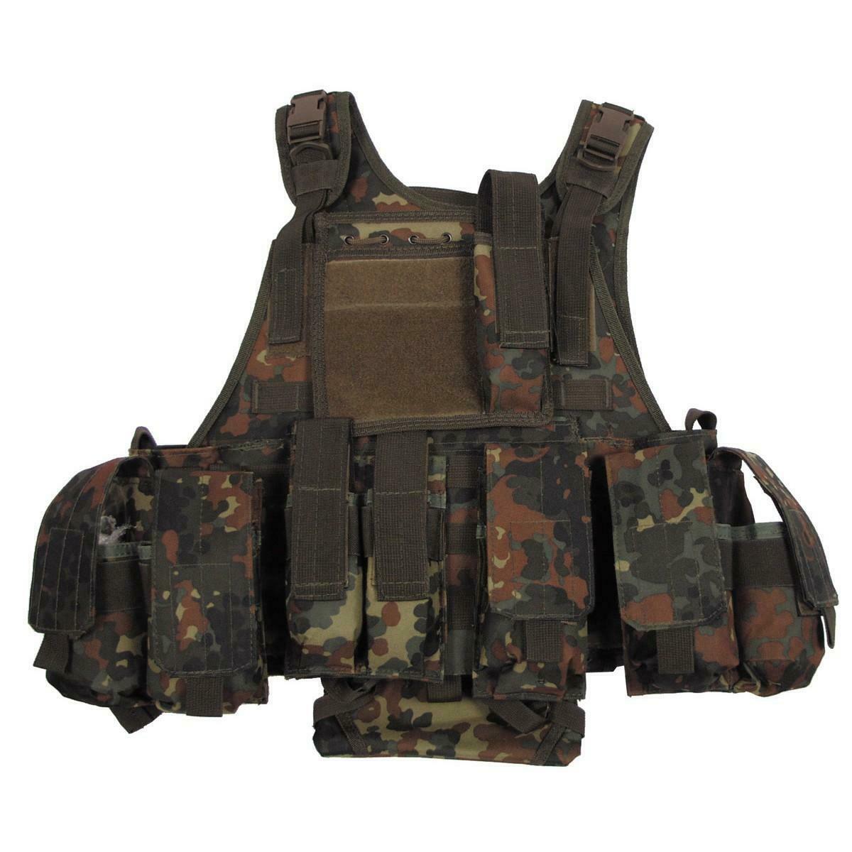 MFH Ranger Molle Assault Airsoft Vest Flecktarn 