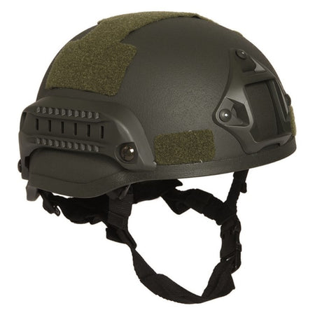 Mil-Tec US MICH 2002 Airsoft Helmet with Side Rails OD Green 