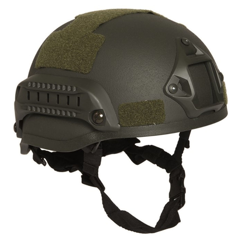 Mil-Tec US MICH 2002 Airsoft Helmet with Side Rails OD Green 