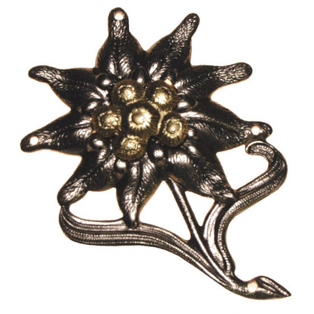 MFH German Army Beret Cap Badge Insignia Edelweiß Metal