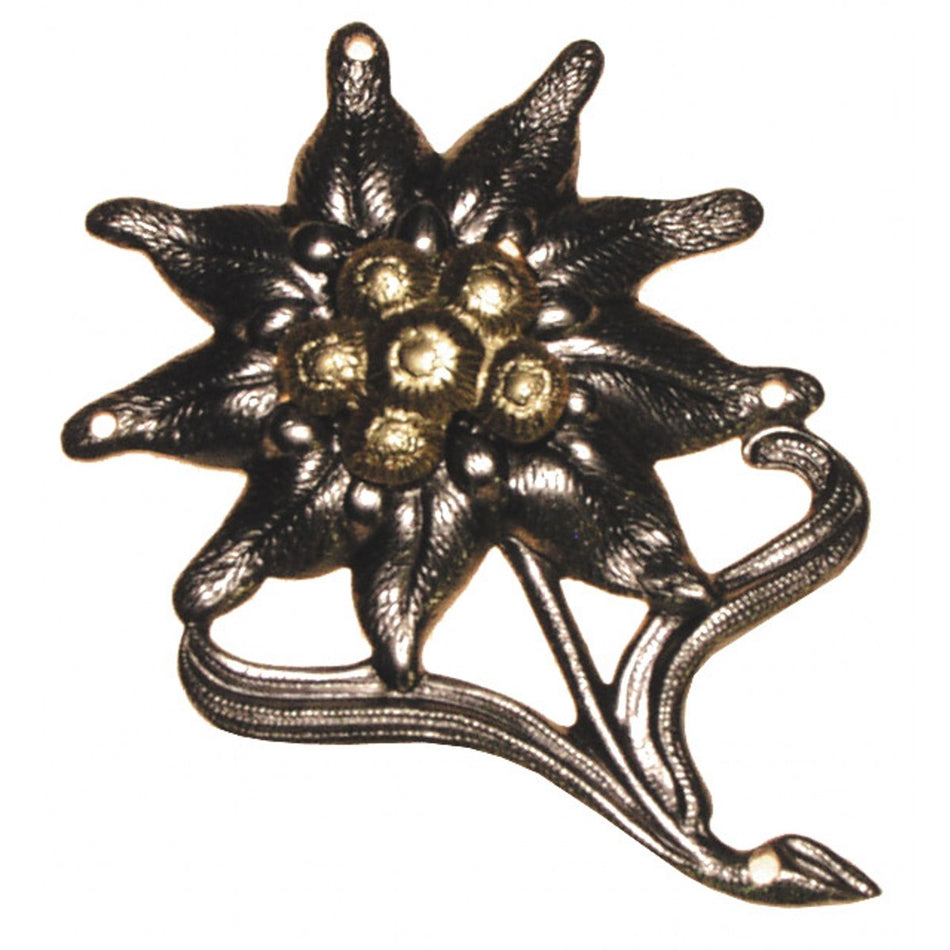 MFH German Army Beret Cap Badge Insignia Edelweiß Metal