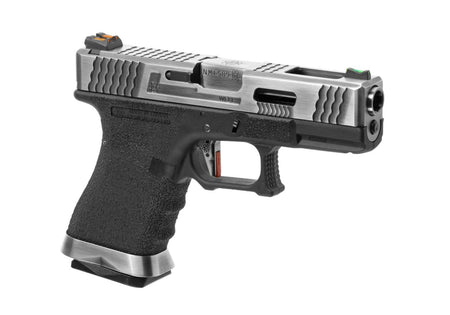 WE Airsoft EU19 E-Force Green Gas Pistol Silver Black 