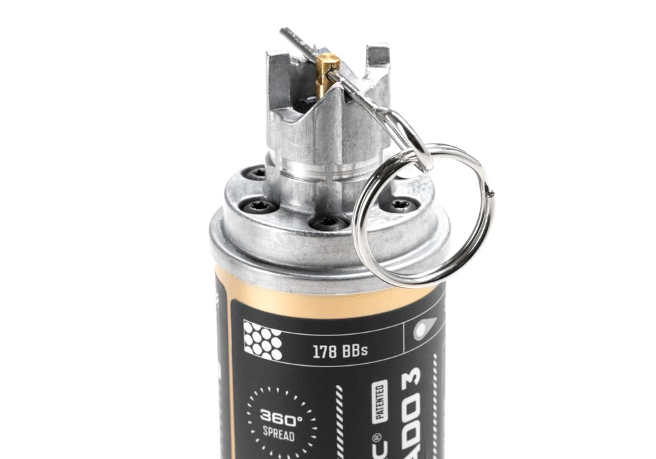 Krytac Tornado 3 Timer Frag Airsoft Gas Grenade Black