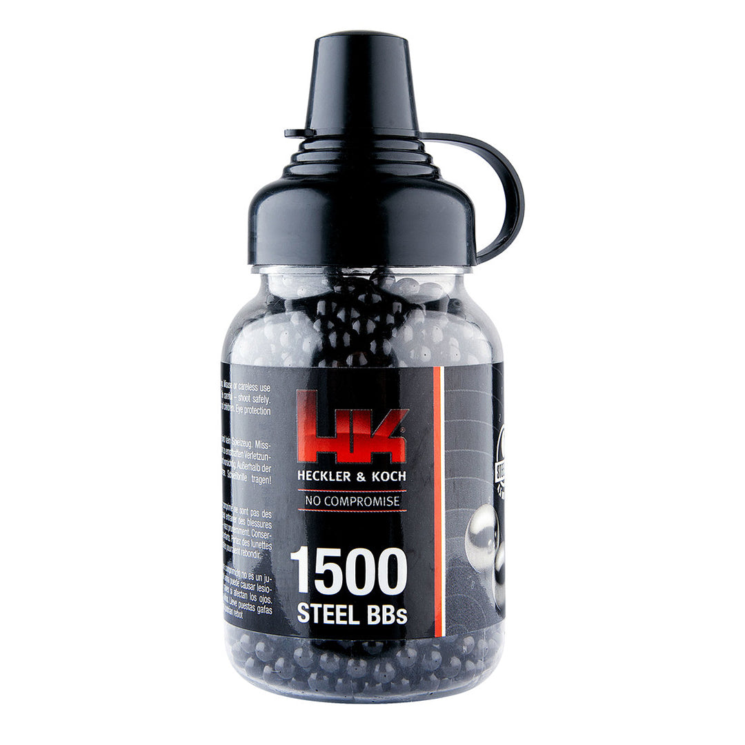 Umarex H&K Steel Airgun BBs 4.5mm .177 Black 1500 Bottle 0.35g