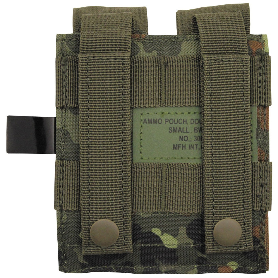 MFH Airsoft Double Pistol Magazine Pouch Flecktarn