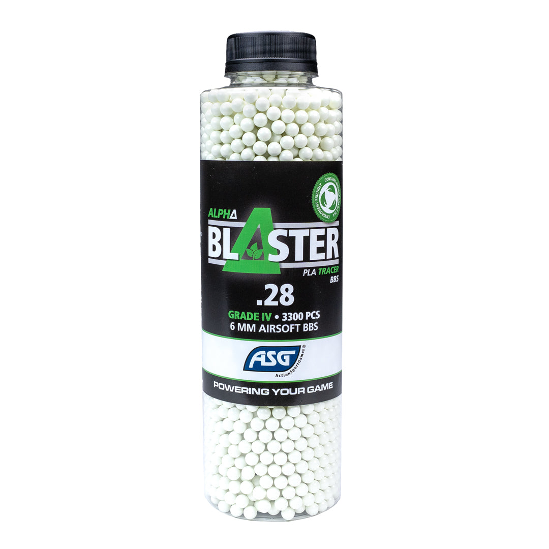 ASG Alpha Blaster PLA Green Tracer BBs 0.28g 3300 1 Bottle