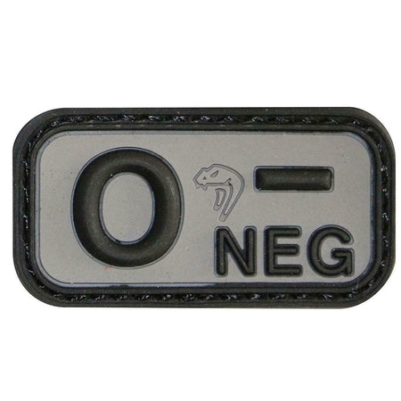 Viper Rubber Blood Group Patch Black