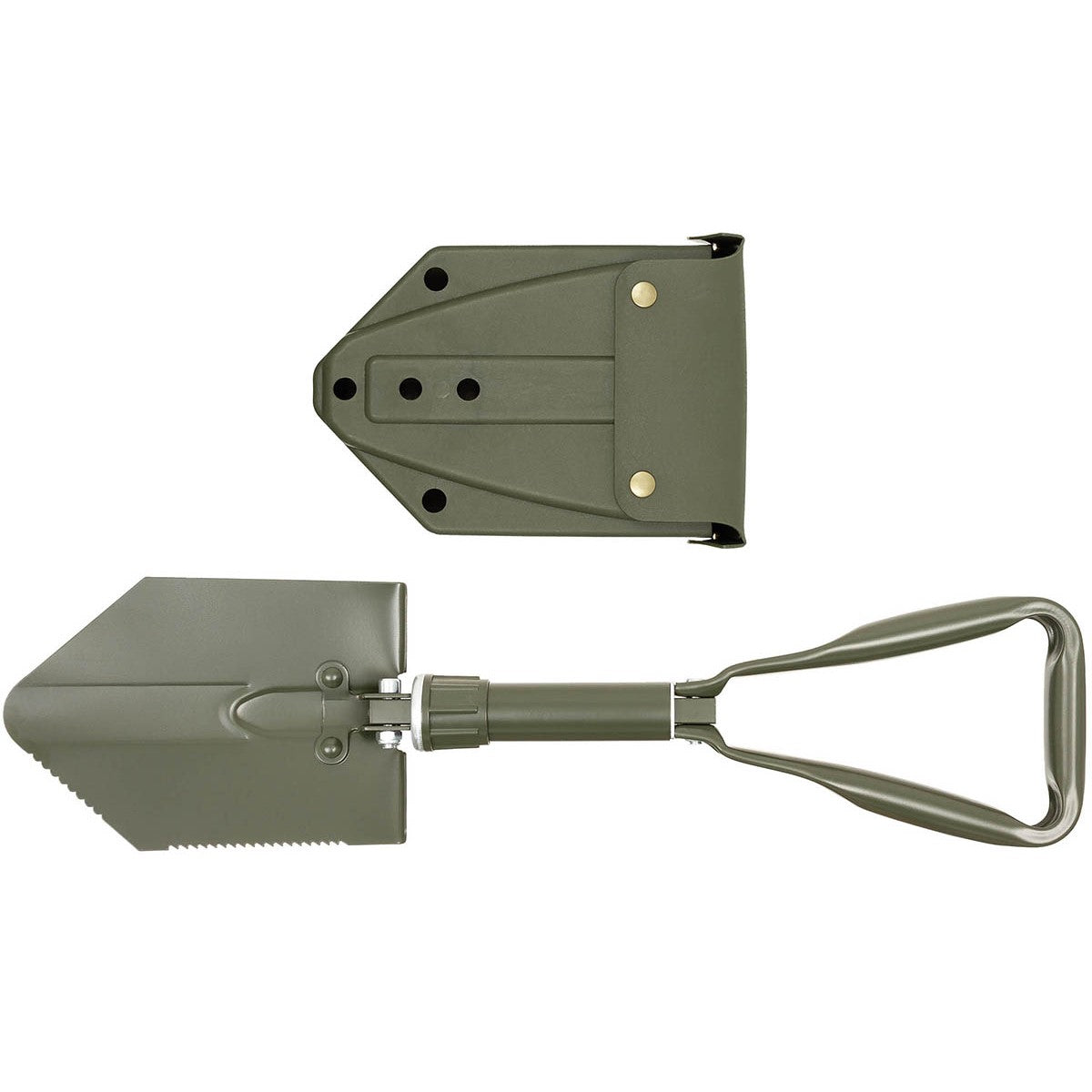 MFH BW Army Style Folding Spade Shovel 3 Part OD Green