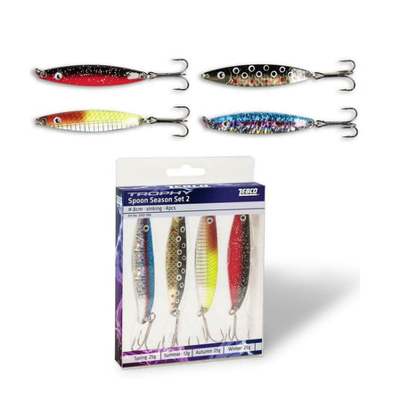 Zebco Trophy 8cm Fishing Spoon Set 4pc Value Pack Fishing Lures