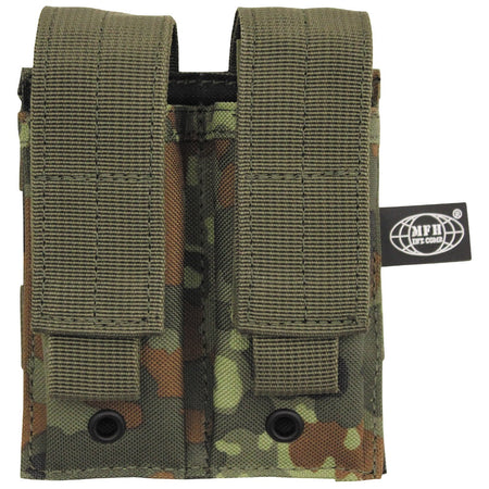 MFH Airsoft Double Pistol Magazine Pouch Flecktarn