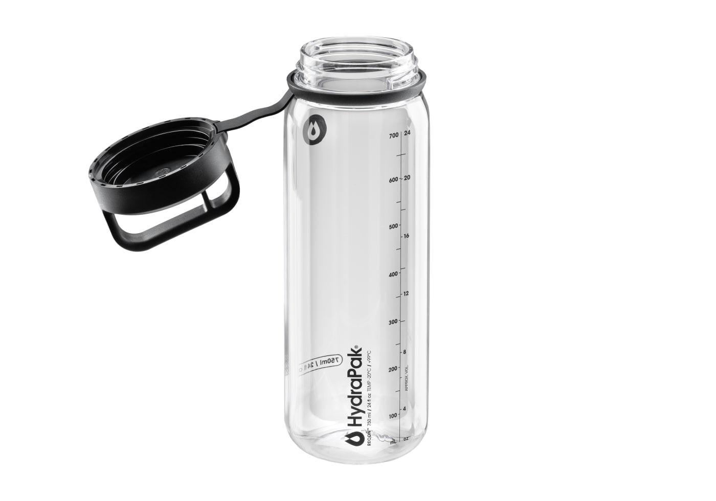 HydraPak RECON Clip & Carry Water Bottle 750ml Clear
