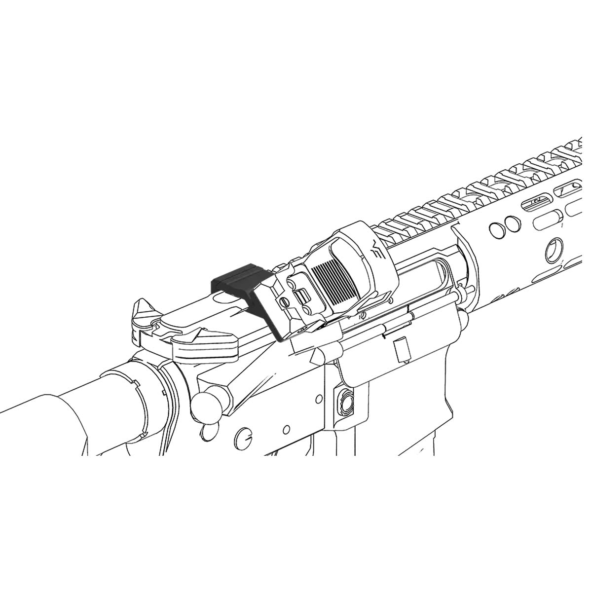 Vector Optics Universal Offset Red Dot Scope Picatinny Mount Black