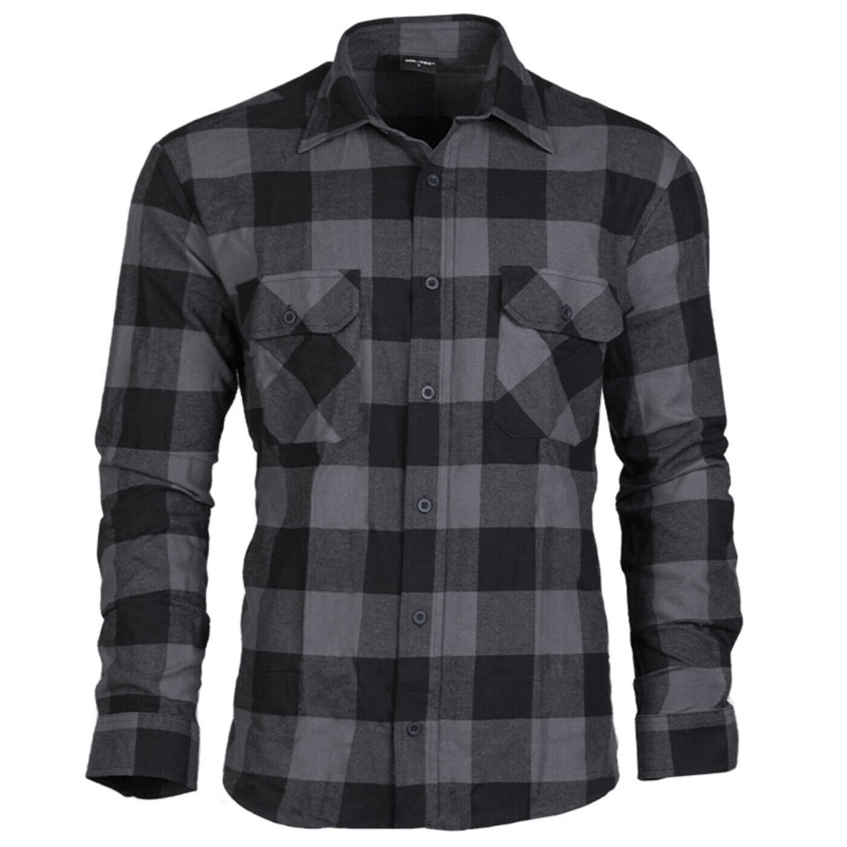 Mil-Tec Lumberjack Check Flannel Shirt Black / Grey