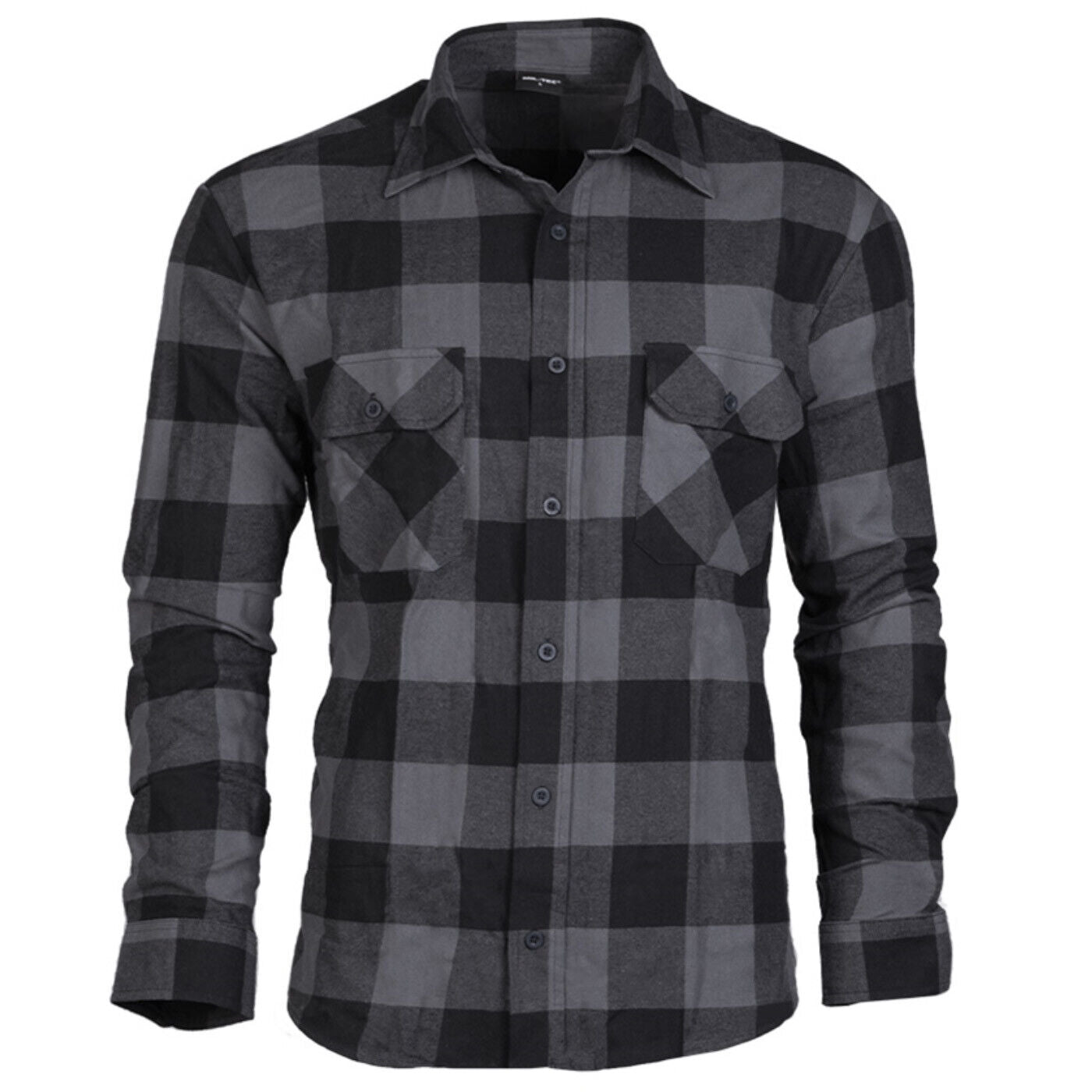 Mil-Tec Lumberjack Check Flannel Shirt Black / Grey