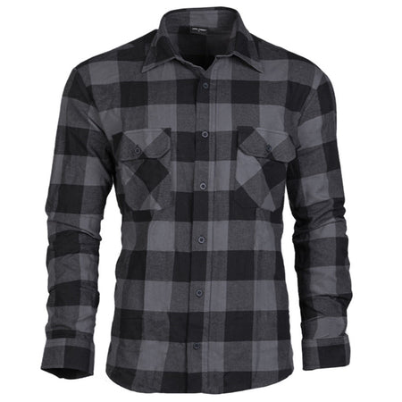 Mil-Tec Lumberjack Check Flannel Shirt Black / Grey