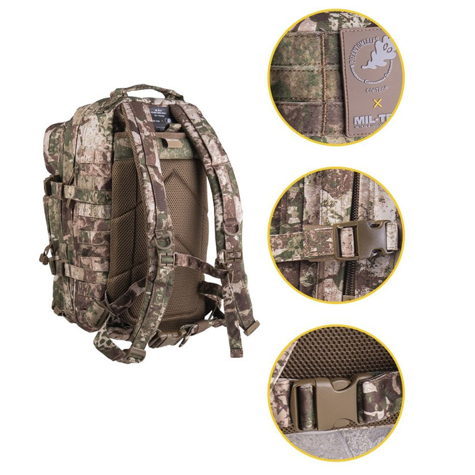 Mil-Tec US Assault Back Pack Small Phantom Leaf CIV-TEC® WASP I Z2 Camo
