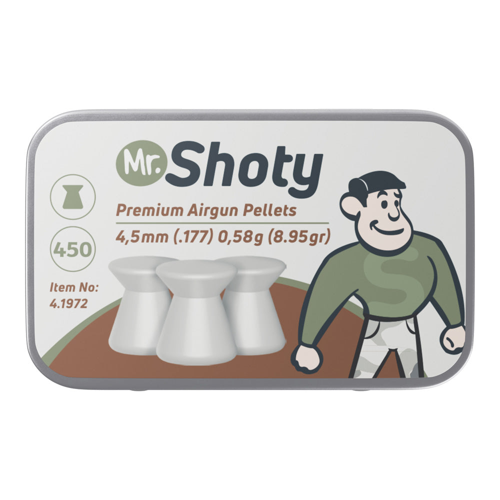 Umarex Mr Shoty Air Gun Rifle Pellets Flathead 4.5mm (.177) 450 Tin