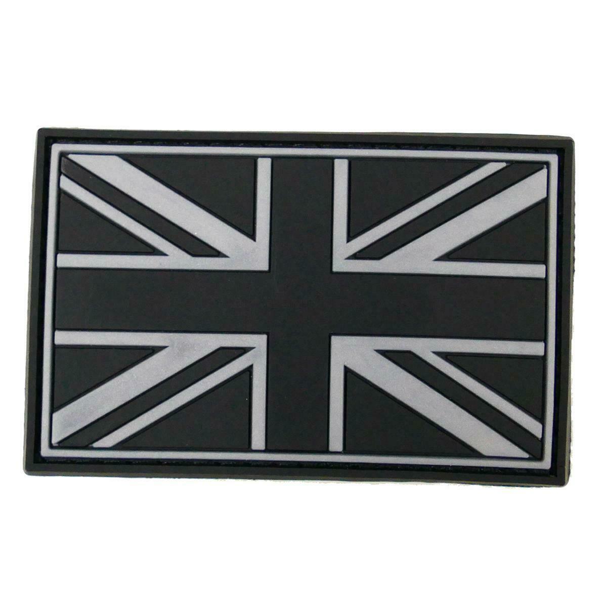 Subdued Union Jack Airsoft Patch SWAT Black 