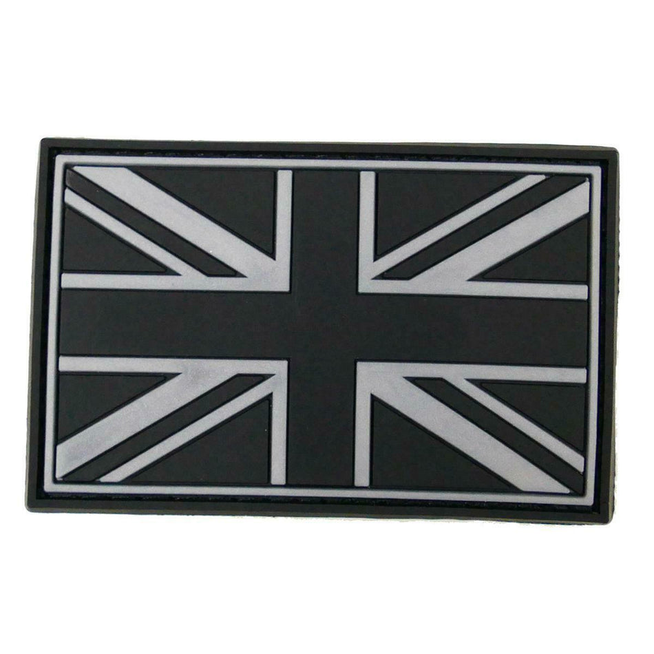 Subdued Union Jack Airsoft Patch SWAT Black 