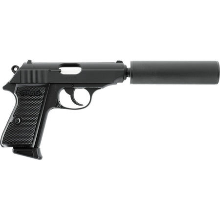 Walther PPK/S Airsoft Pistol With Silencer Kit GBB