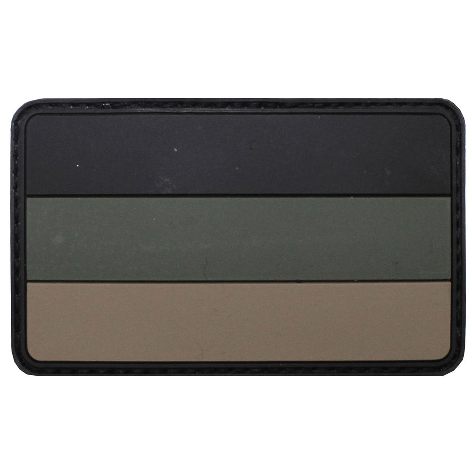 MFH German Flag Rubber Patch 8 x 5 cm Hook & Loop Subdued Green
