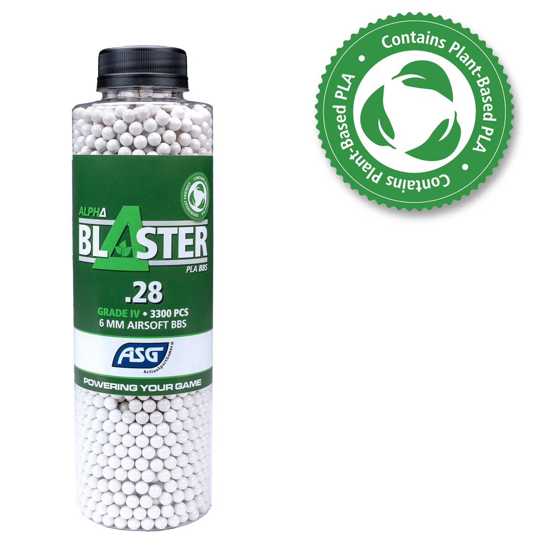 ASG Alpha Blaster Bio PLA Airsoft BB’s 0.28g 3300 X 1 Bottle
