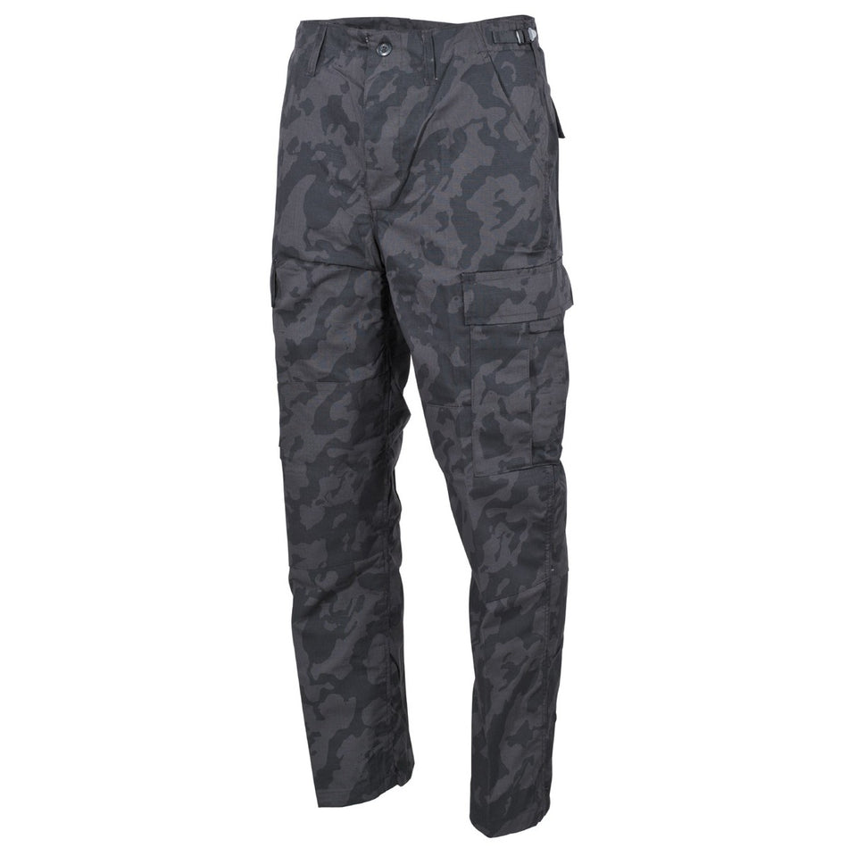 MFH US Style Combat Trousers Night Camo