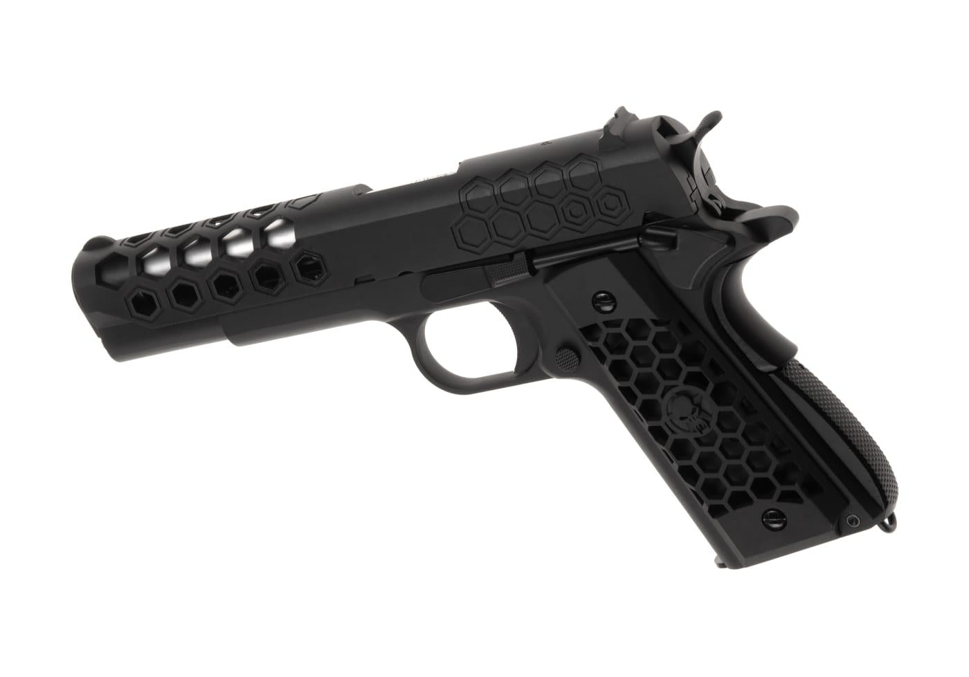 WE HEX 1911 Green Gas Pistol Black
