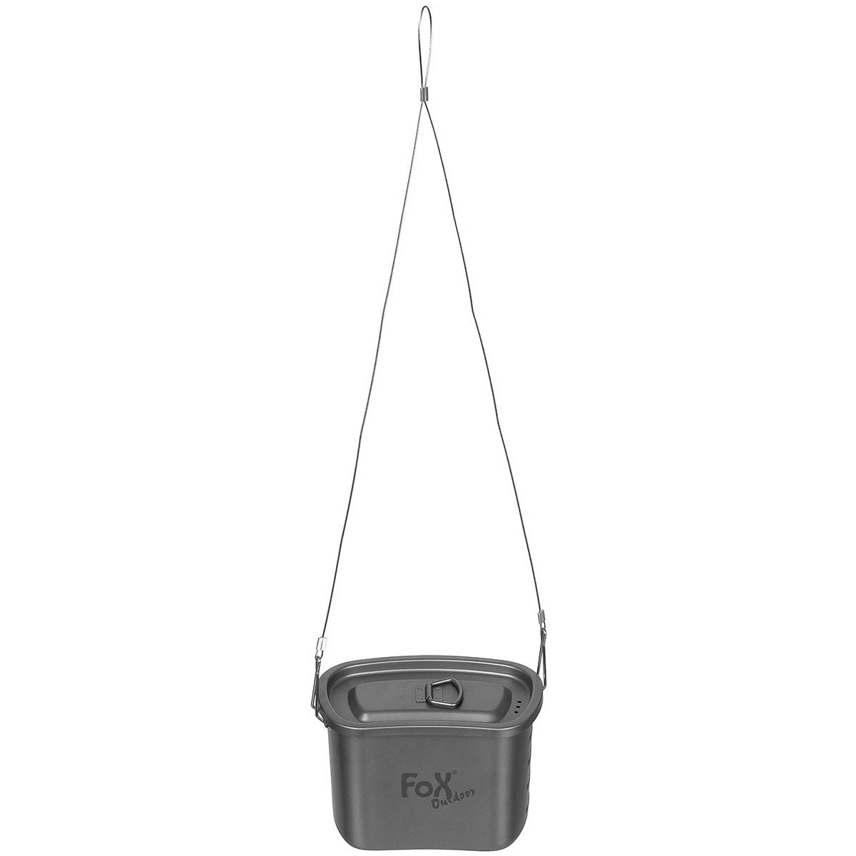 Fox Outdoors Titanium 3-part Mess Tin Kit Cook Pot Folding Handles 