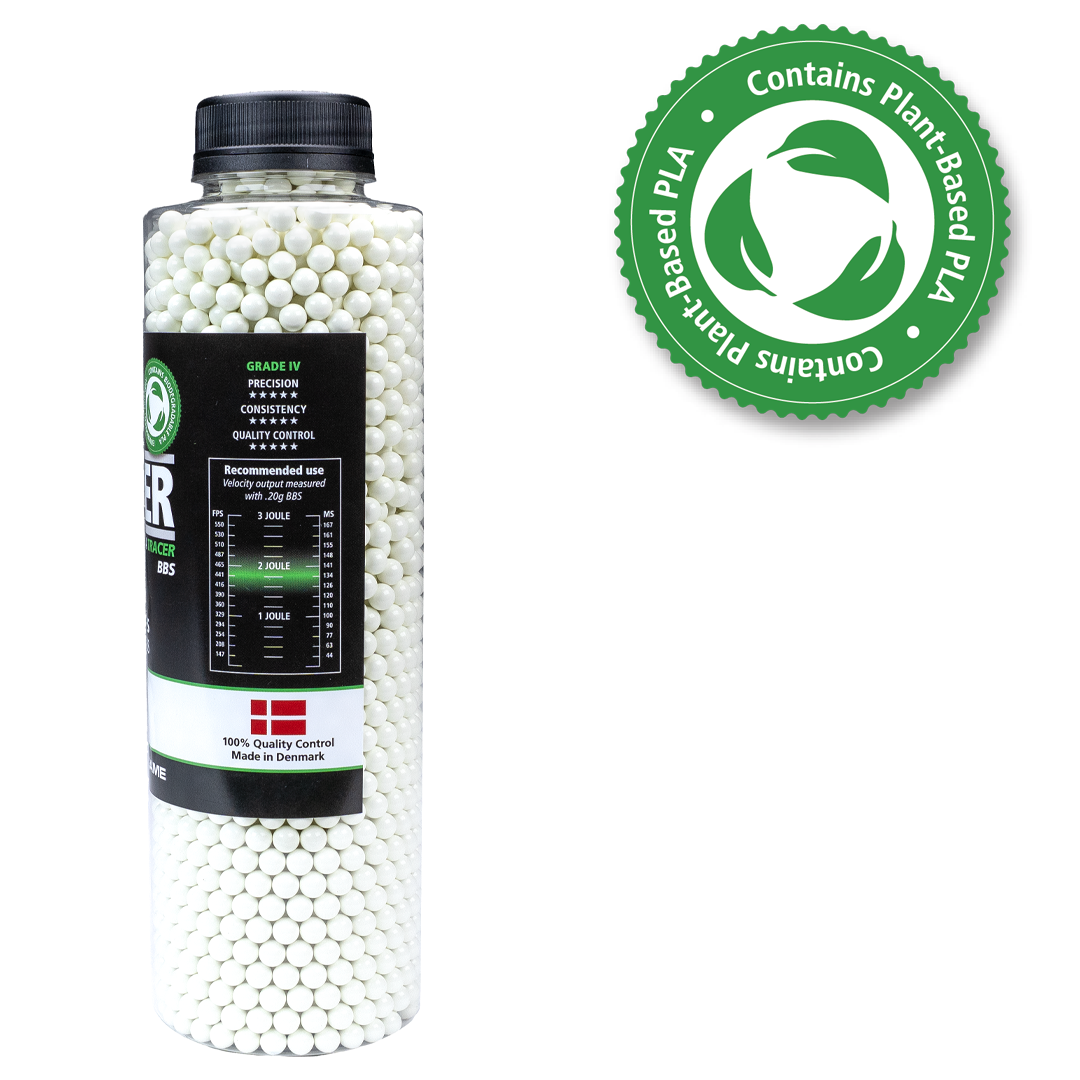 ASG Alpha Blaster PLA Green Tracer BBs 0.32g 3300 1 X Bottle