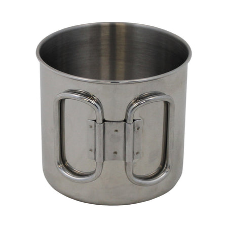 Fox Outdoors 450ml Stainless Steel Cup 2 Foldable Handles
