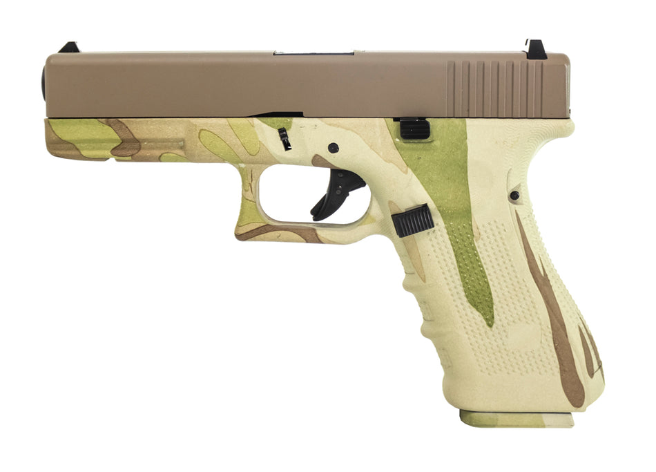 Raven Nuprol Airsoft Pistol GBB Camo Frame & Tan Slide