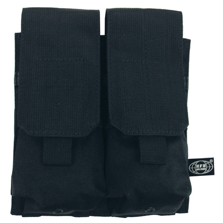 MFH Double Magazine Pouch Velcro Closure M-Series Black