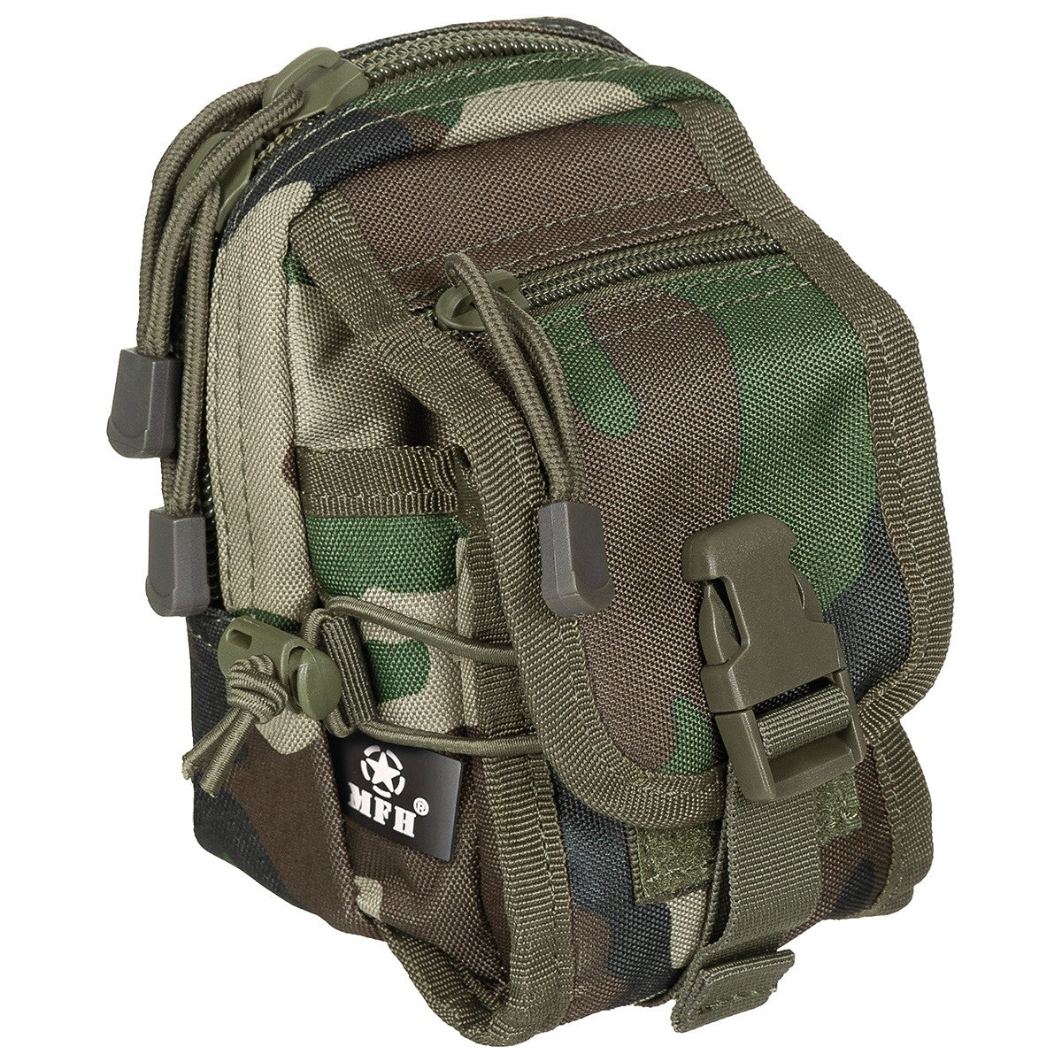 Army EDC Multi Use Utility Pouch Belt Or Vest Pouch Molle Woodland Camo