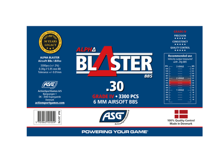 ASG Alpha Blaster Grade IV Airsoft BBs 0.30g 3300 1 Bottle