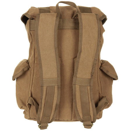Pure Trash Canvas Vintage Backpack 35L Tan Brown
