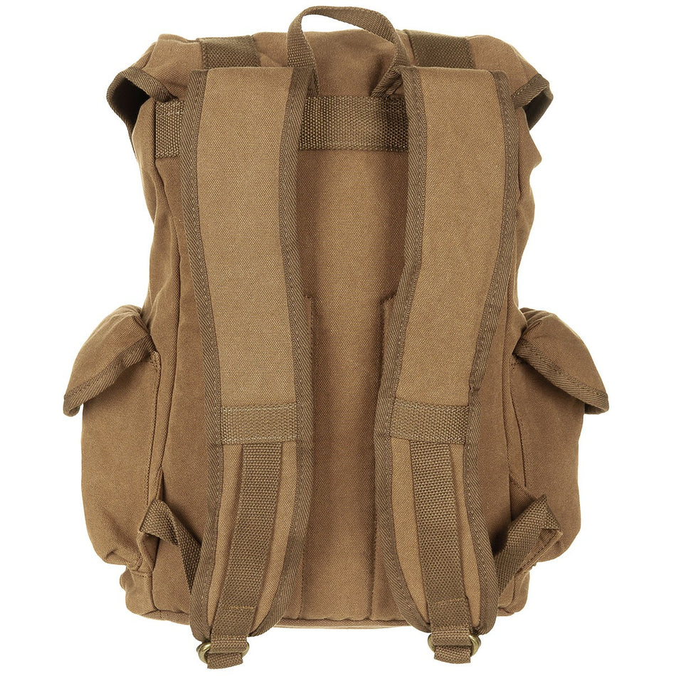 Pure Trash Canvas Vintage Backpack 35L Tan Brown