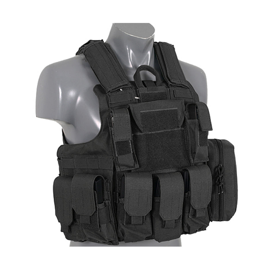 8 Fields Airsoft Combat Vest Black 