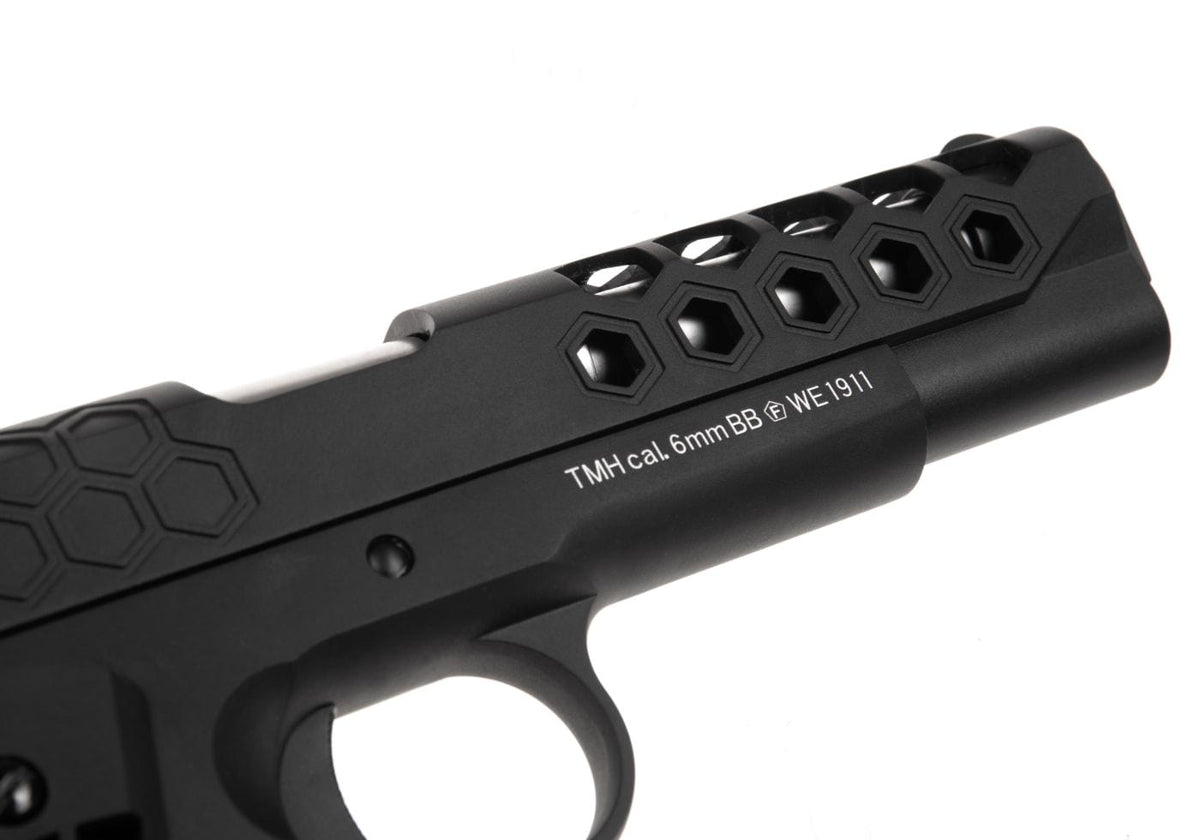 WE HEX 1911 Green Gas Pistol Black