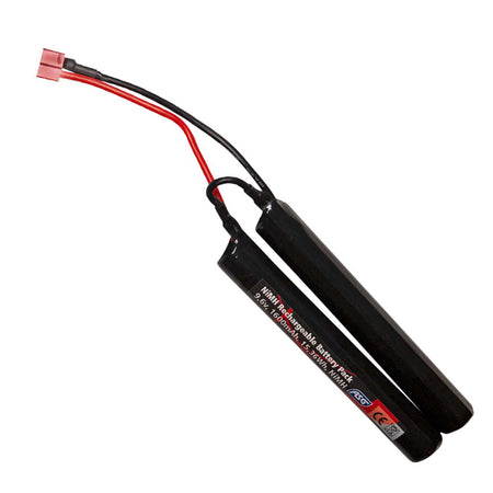 ASG Airsoft Rechargeable Battery Crane Stock 9.6V 1600mAh NiMH T-plug 