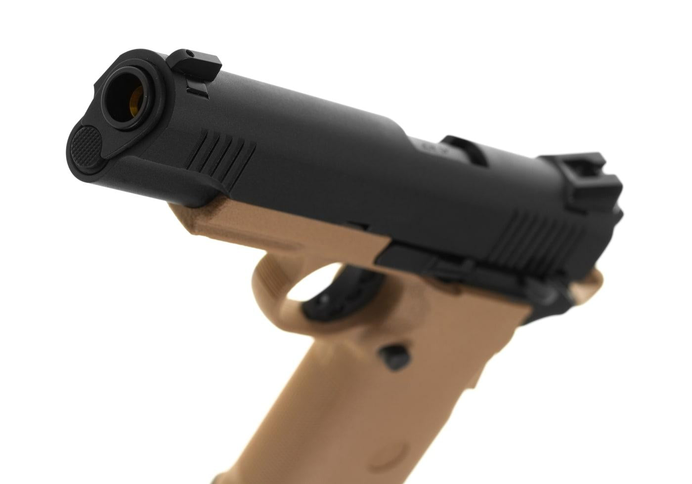 KJ Works KP-11 Gas Blowback Pistol Tan Metal Slide Black 6mm