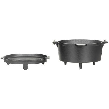 Fox Outdoors Dutch Pot Oven Cast Iron Cooking Pot 5.7 ltr