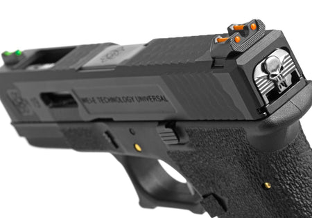 WE Airsoft EU19 Custom Black Silver Slide Green Gas Pistol