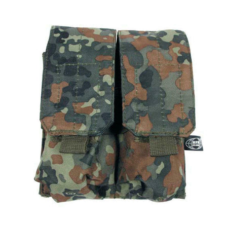 MFH Double Magazine Pouch Velcro Closure M-Series Flecktarn