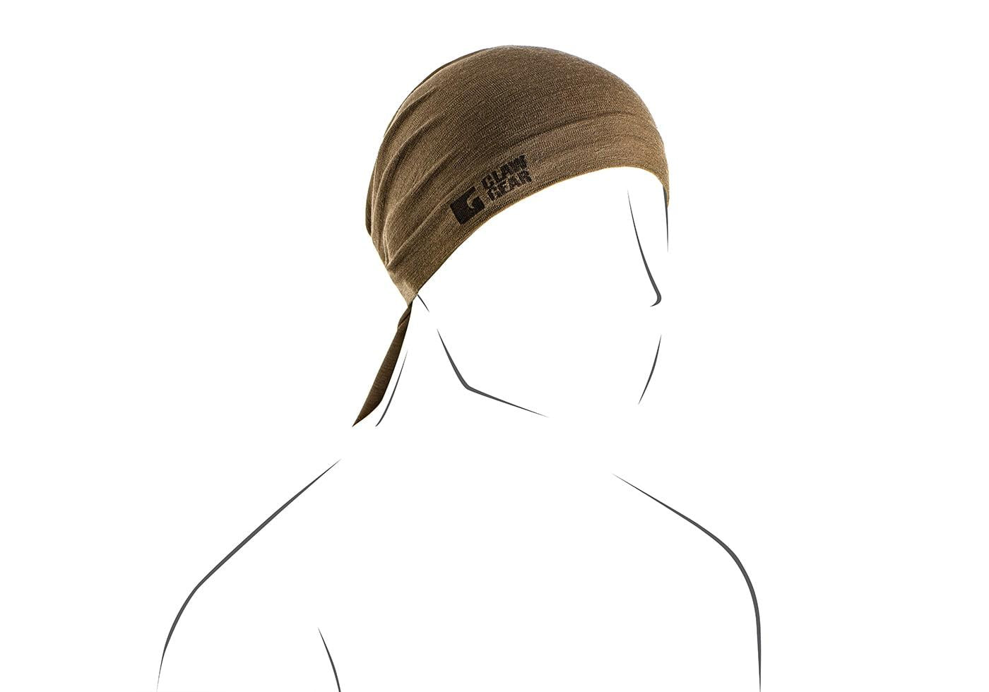 Claw Gear Merino Seamless Neck Gaiter Snood Long Stonegrey Olive