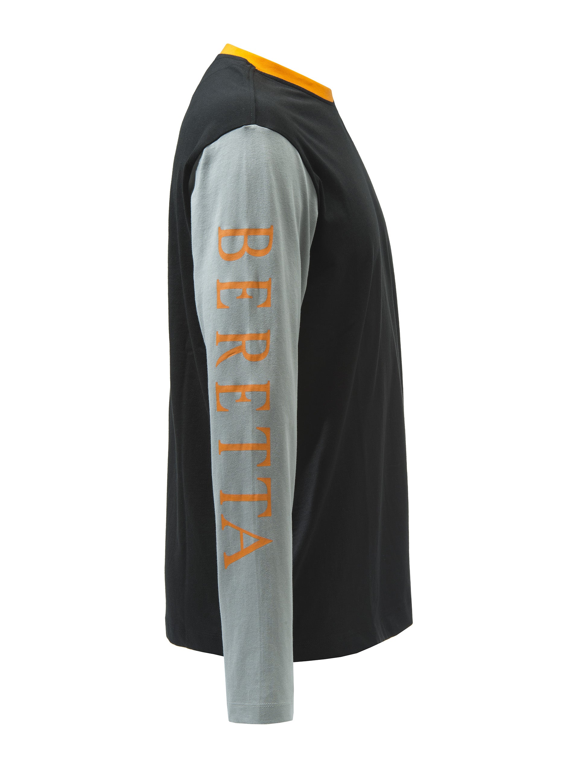 Beretta Victory Corporate T-Shirt Long Sleeves Black & Orange